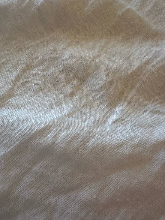 European Linen White High Waisted Button Front Shorts | 90s Summer Minimalist - Picture 6 of 10